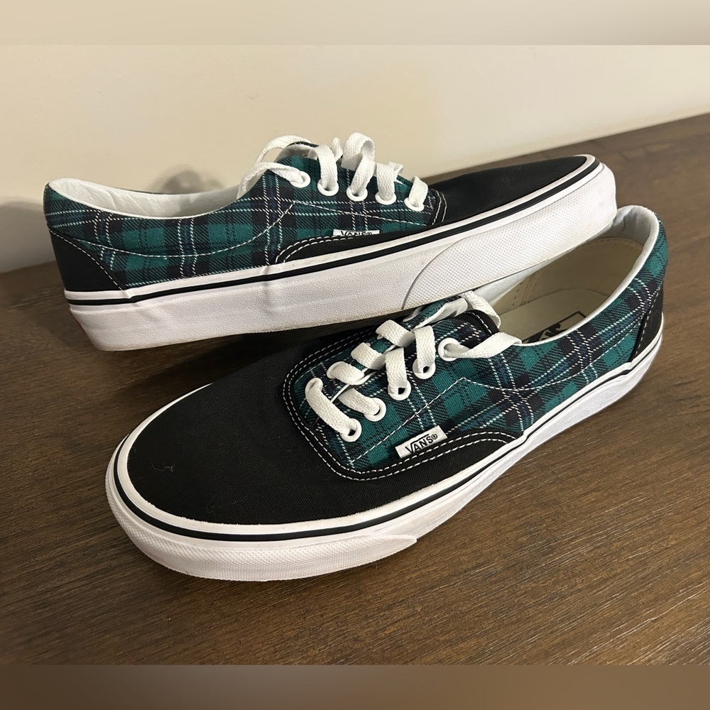 Vans Green Plaid Sneakers